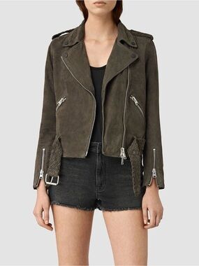 All Saints ‘Wyatt’ Suede Moto Jacket